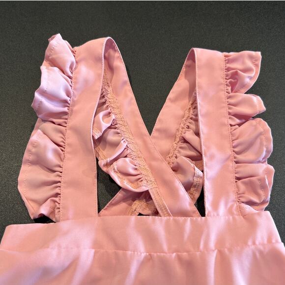 Bailey’s Blossoms Pink Ruffle Pinafore, Toddler Girl Size 2T - Picture 2 of 5